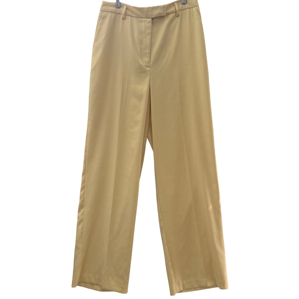 Topshop Wide Leg Womens‎ Trousers US 6 Butter Yellow High Waist Career Pants NEW